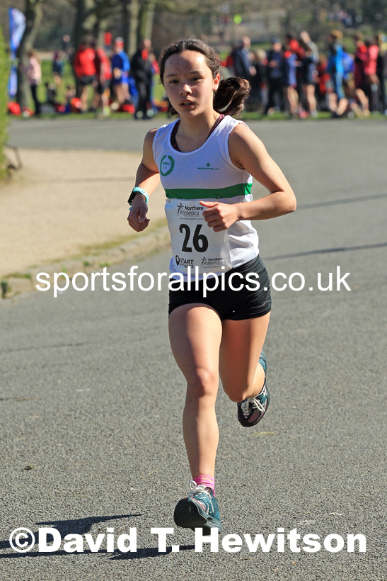 Girls Under-15s 5k, 2022 Northern 12 and 6 Stage Road Relays,  Birkenhead Park, Birkenhead, Wirral.  Photo: David T. Hewitson/Sports for All Pics